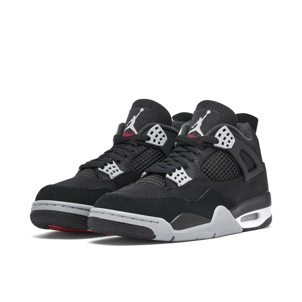 AIR JORDAN 4 RETRO BLACK CANVAS