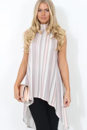 Alli Pink Split Back Top