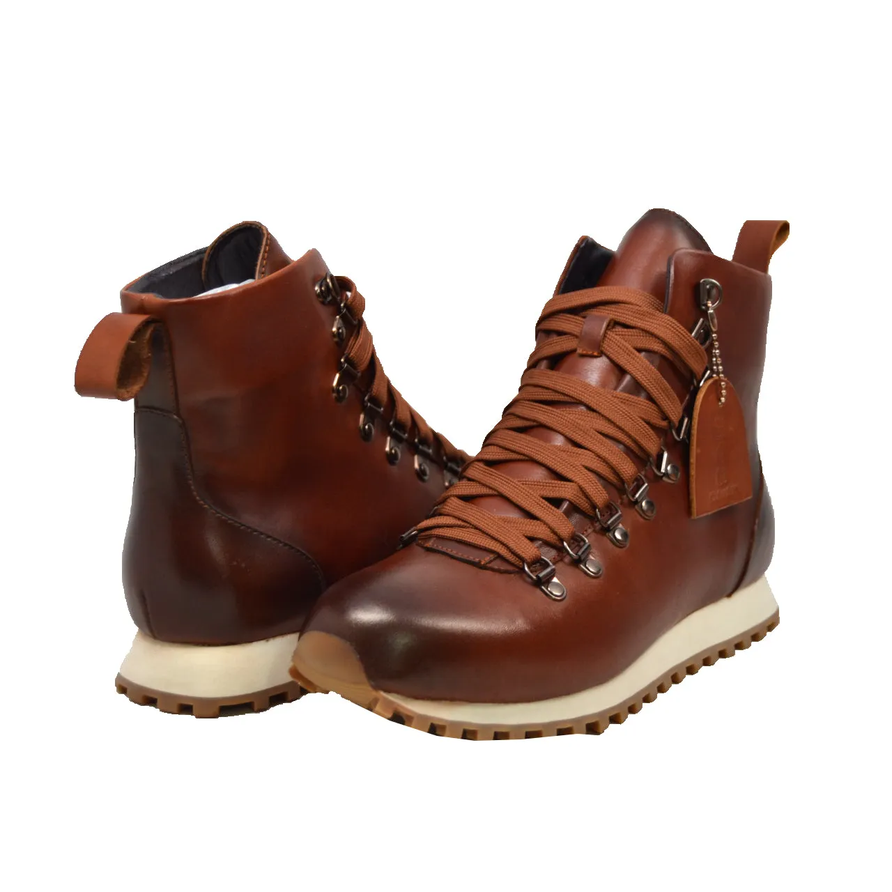 Alpine GT Boots: Handcrafted Leather-Suede Everyday Shoes - Hightop British Collection