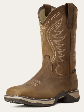 Ariat 10029528 Womens Anthem Waterproof Western Boot Distressed Brown