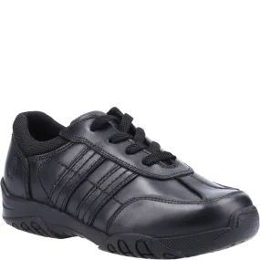 Black XL Jezza Lace-Up Senior School Shoes