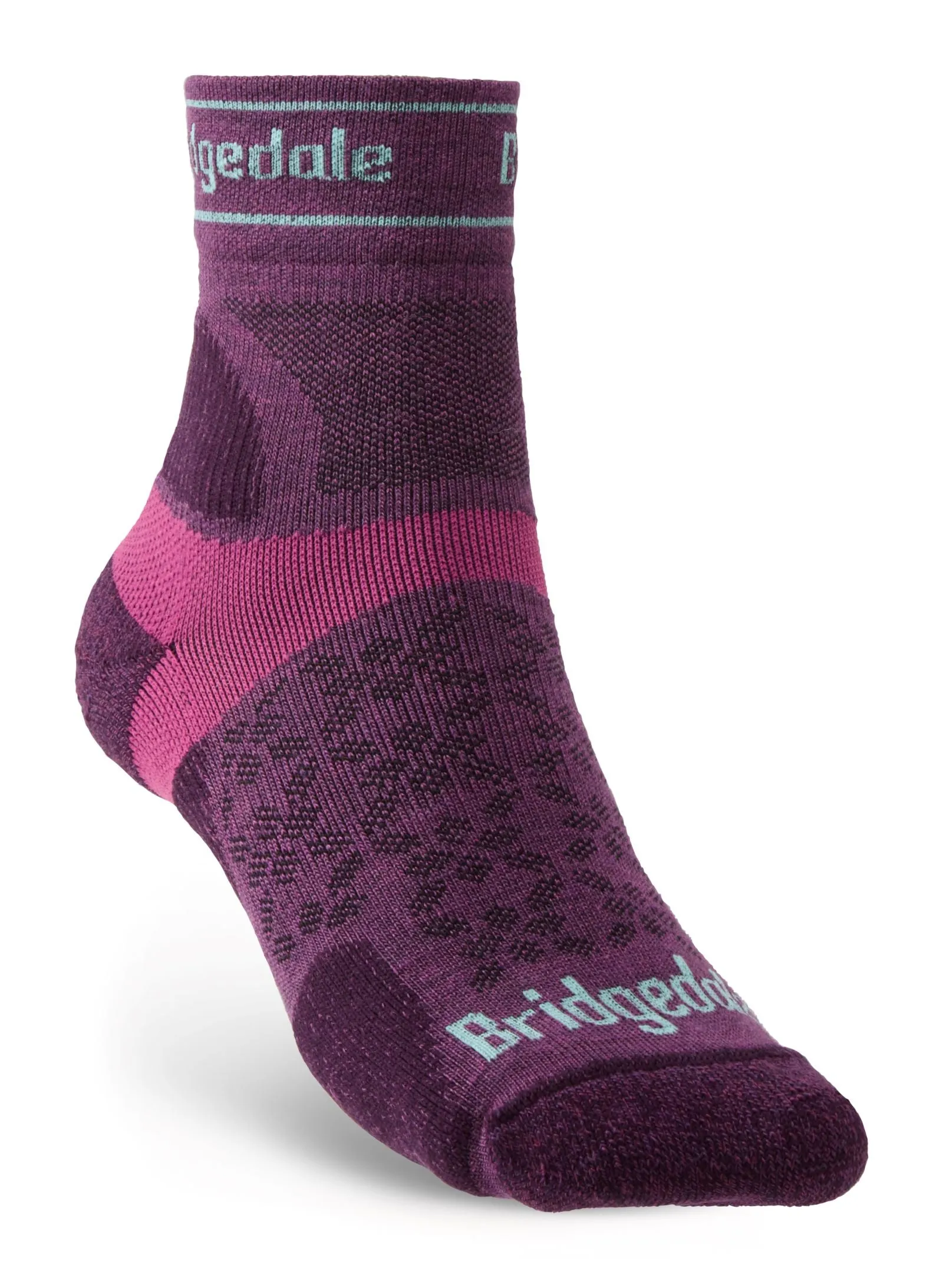 Bridgedale Womens Trail Run Ultralight T2 Merino Sport 3/4 Crew  Socks