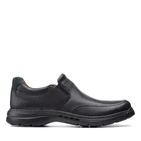 Clarks Un Brawley Step Black Leather