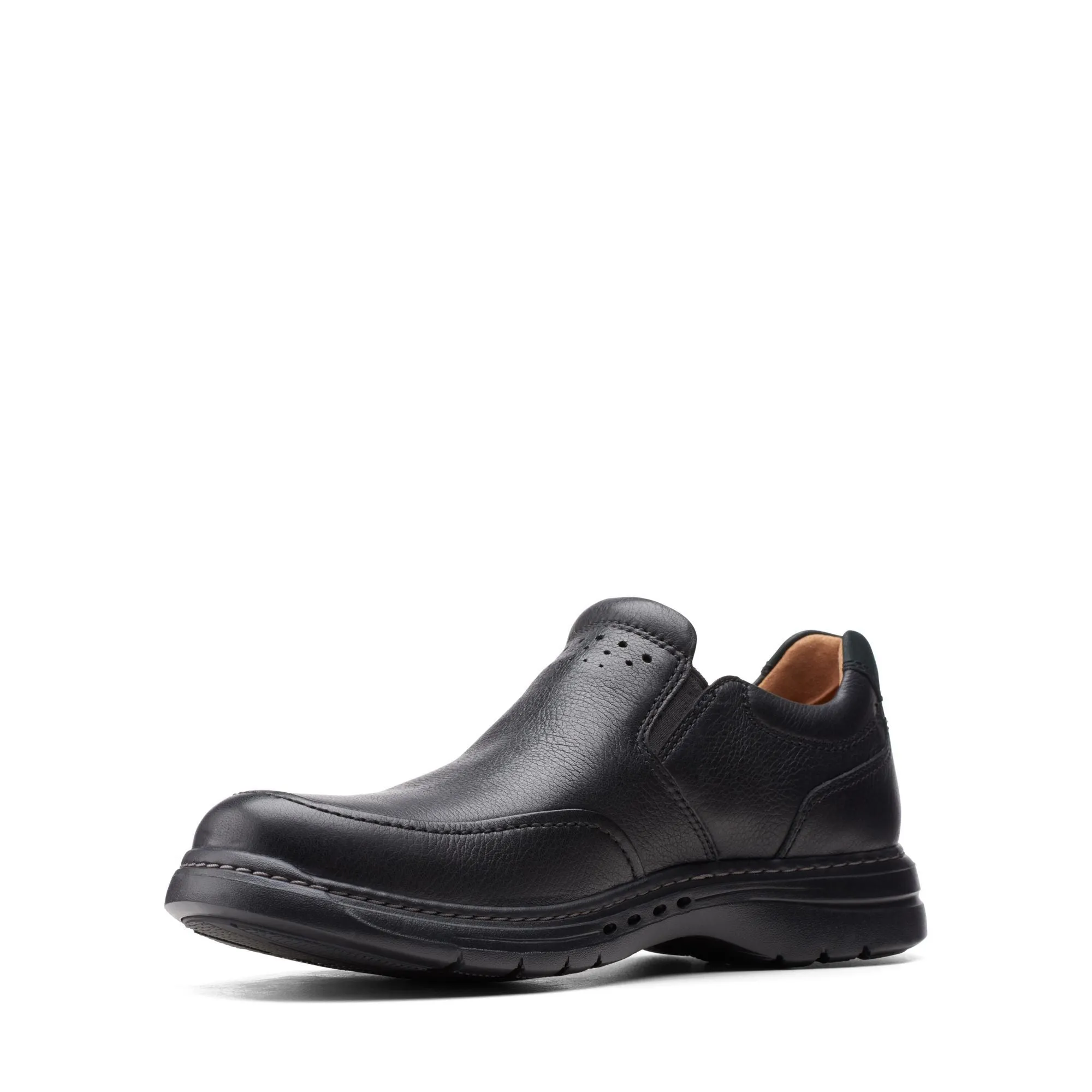 Clarks Un Brawley Step Black Leather