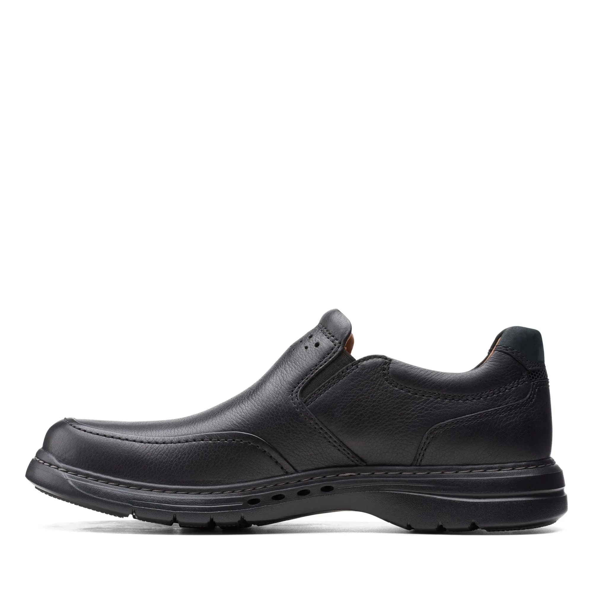 Clarks Un Brawley Step Black Leather