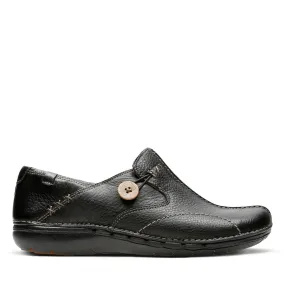 Clarks Un Loop Black Leather