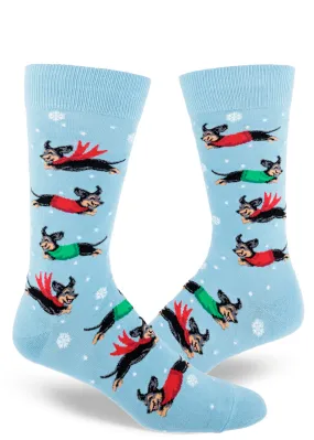 Dachshund Through the Snow Men's Socks