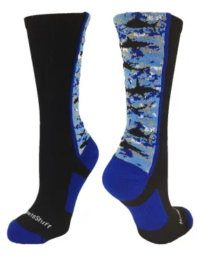 Digital Camo Shark Socks Crew