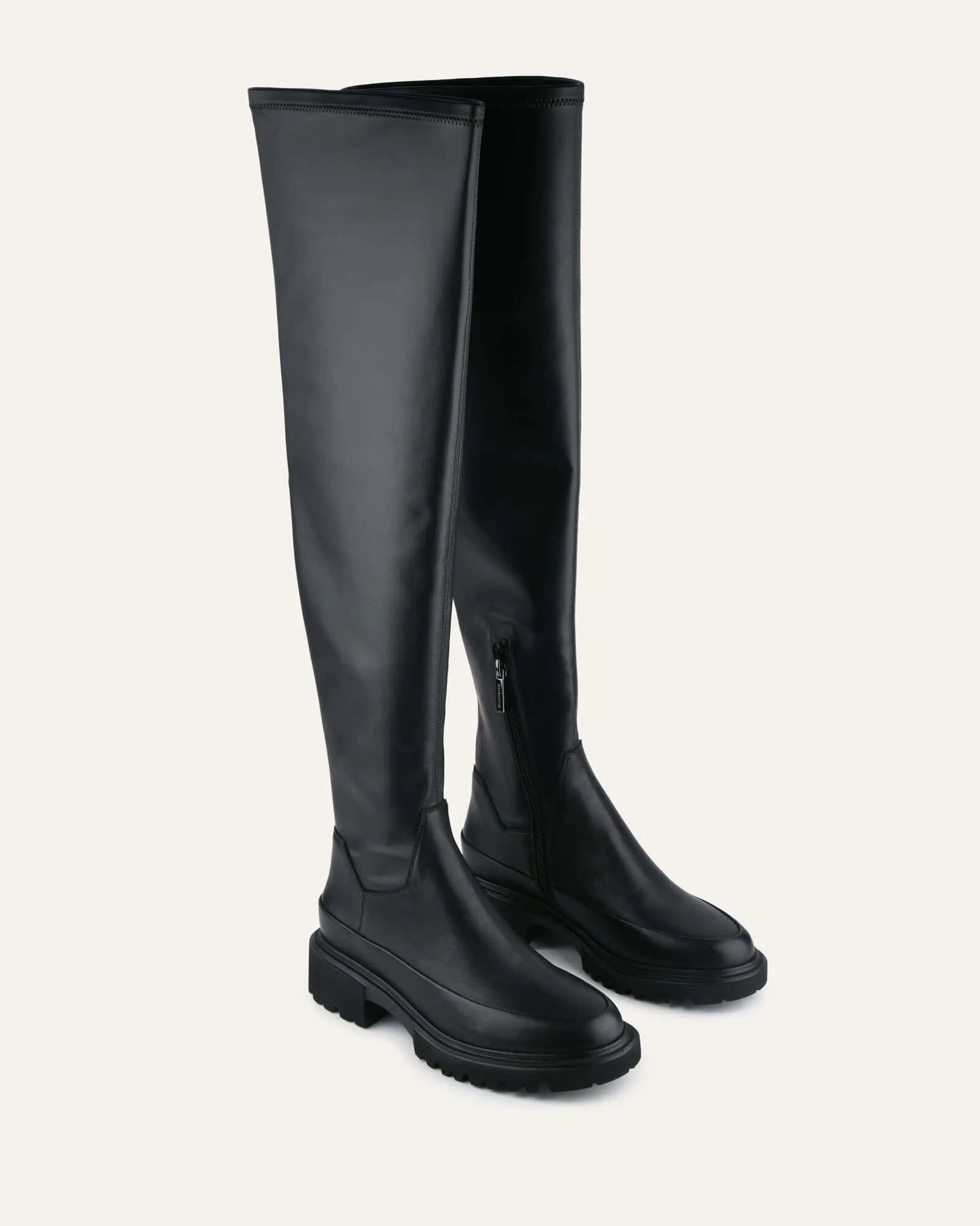 ELLA OVER THE KNEE BOOTS BLACK