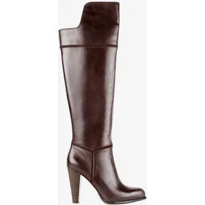 FRENCH CONNECTION  Women's Cai •Bitter Chestnut• Round Toe Leather Knee High Boot