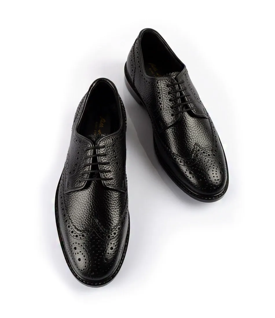 Full Brogue Derby - Black (Wide)