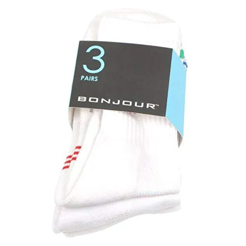 Men Cushioned White Sports Crew Socks- Pack of 3