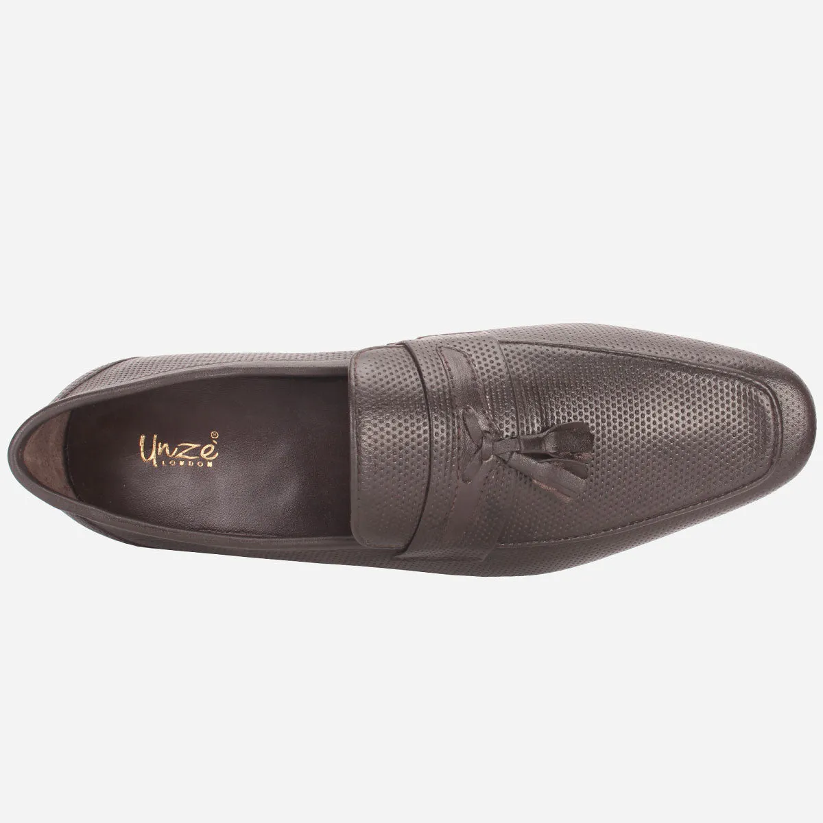 Men "ASTON" Leather Slide In Loafers Shoes