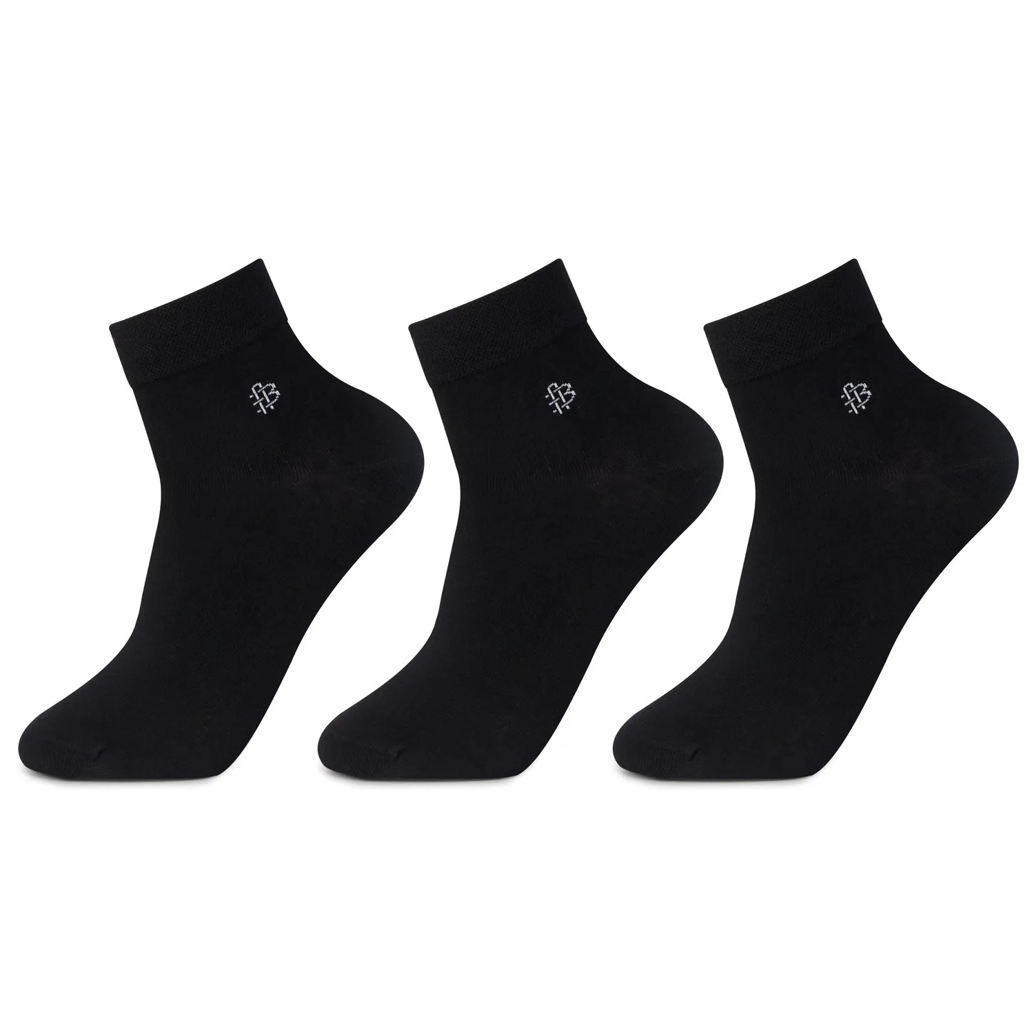 Men's Bamboo Ankle Dress Socks | Black - Pack of 3