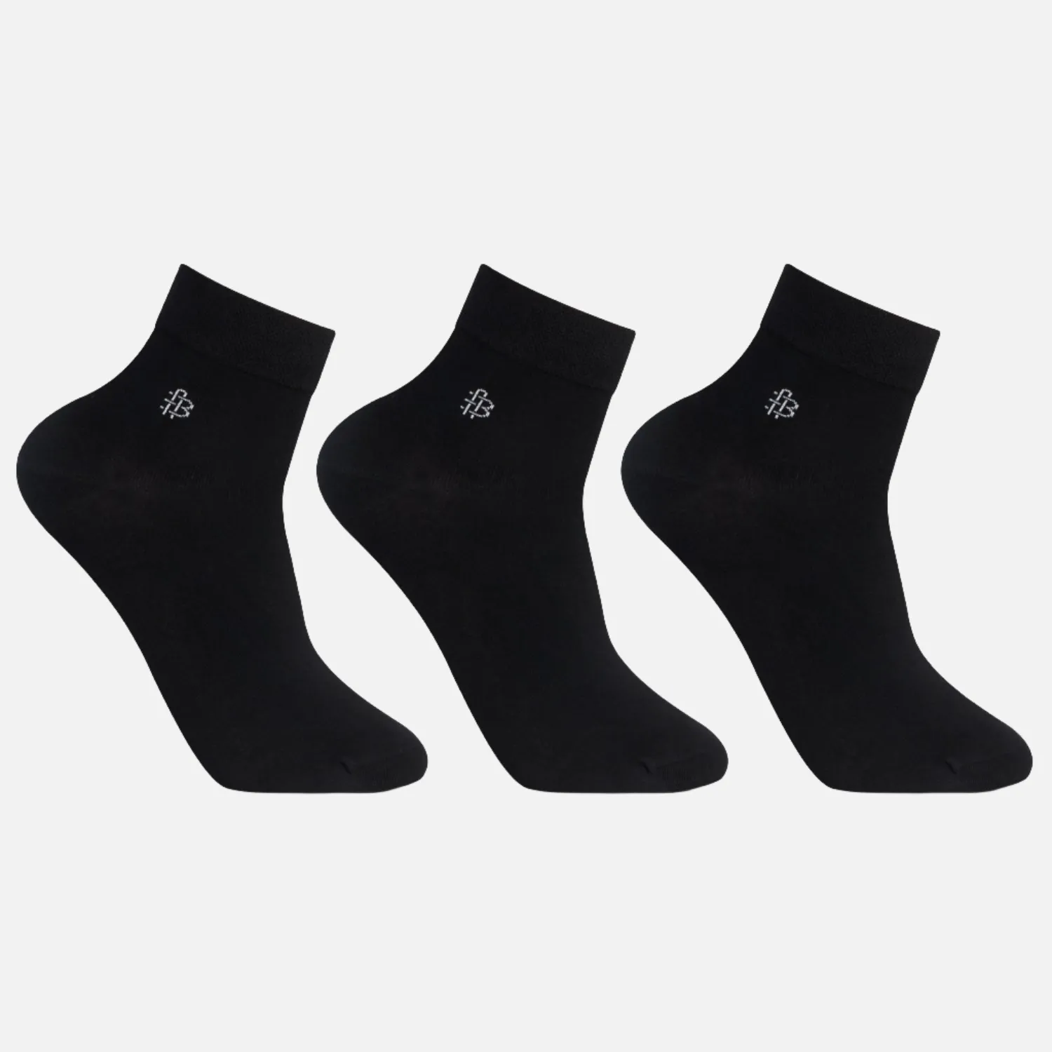 Men's Bamboo Ankle Dress Socks | Black - Pack of 3