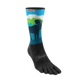 Mens Injinji Trail Artist Designed Crew Socks