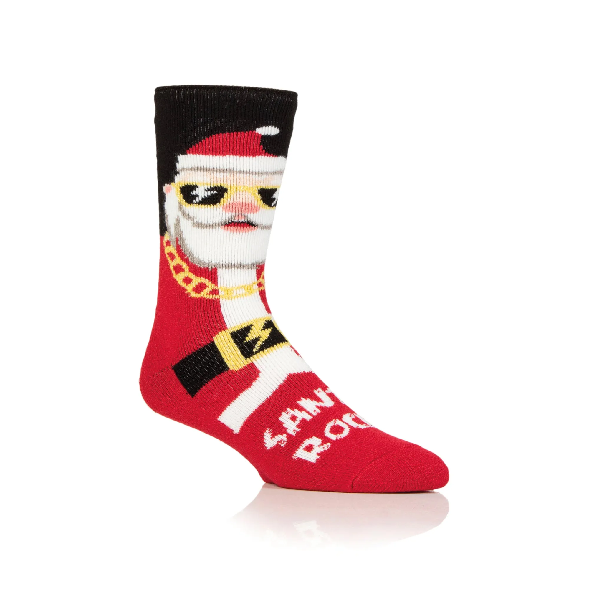 Mens Lite Christmas Socks - Cool Santa