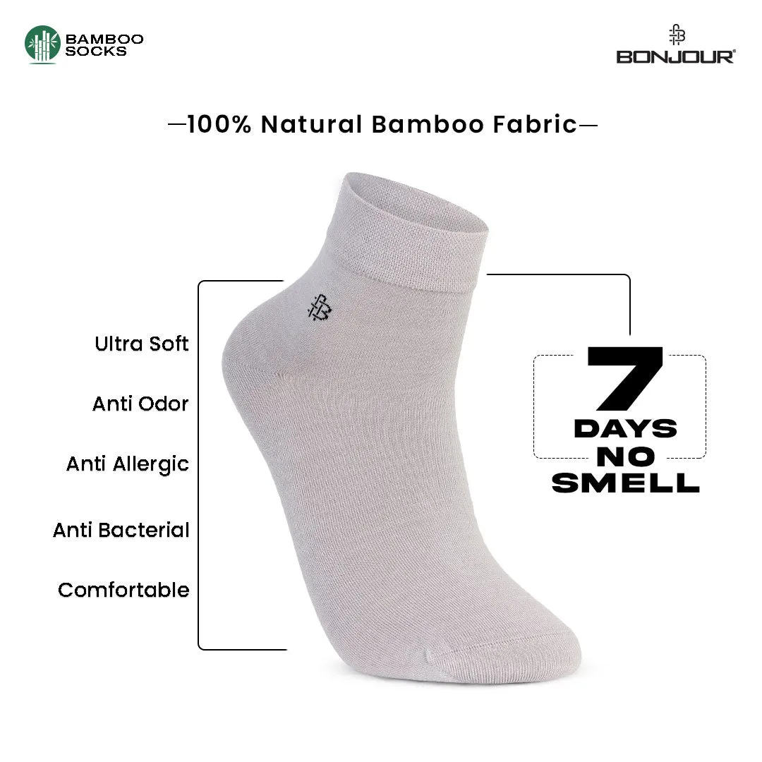 Men's Seamless Fit Bamboo Ankle Socks | Assorted - Pack of 3