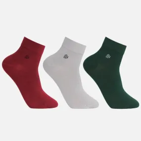 Men's Seamless Fit Bamboo Ankle Socks | Assorted - Pack of 3