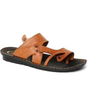 Men's Tan Vertex Flip-Flops