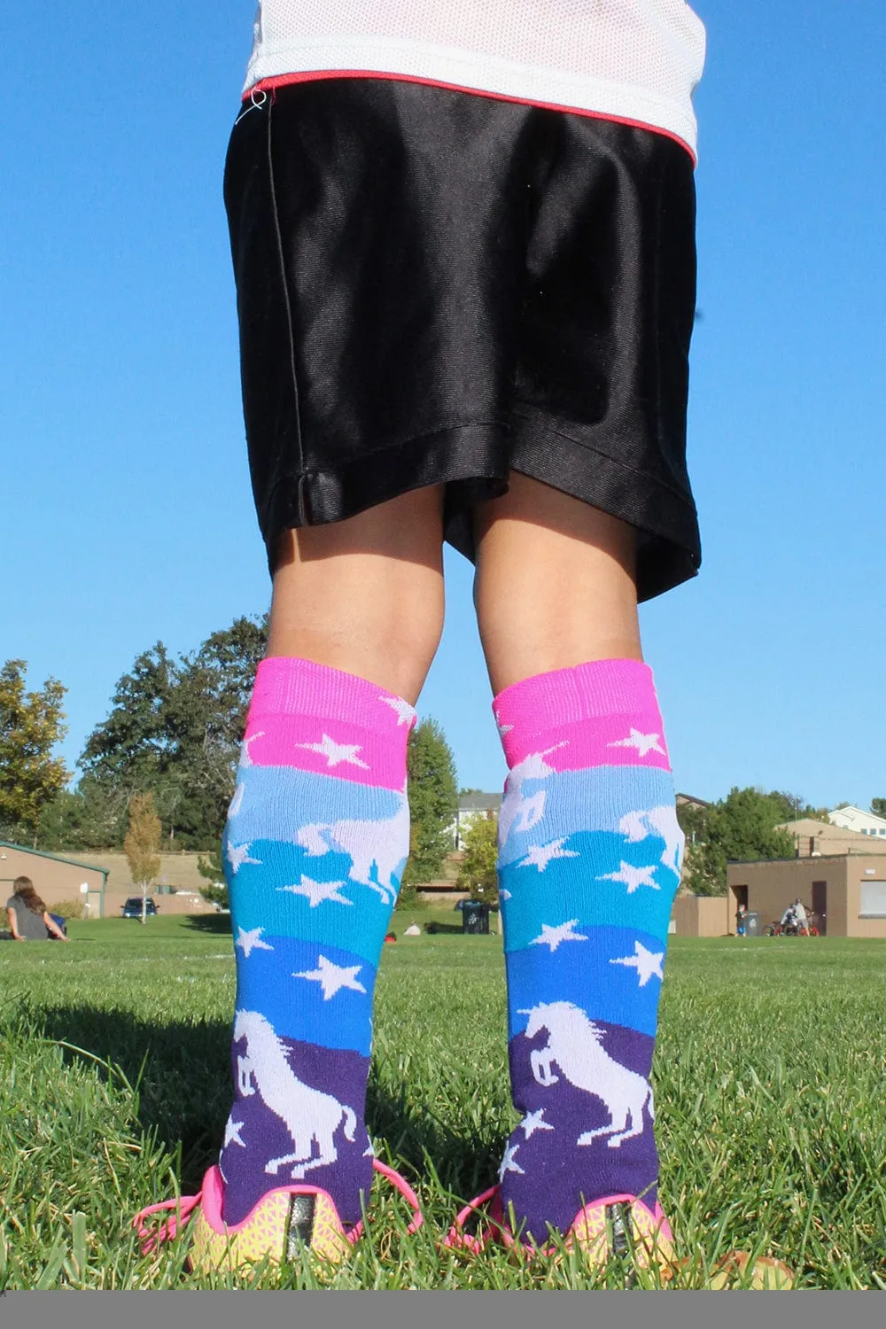 Neon Unicorn Athletic Over the Calf Socks