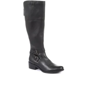 Phoebe Standard Fit Leather Knee High Boots - PHOEBEM / 320 895