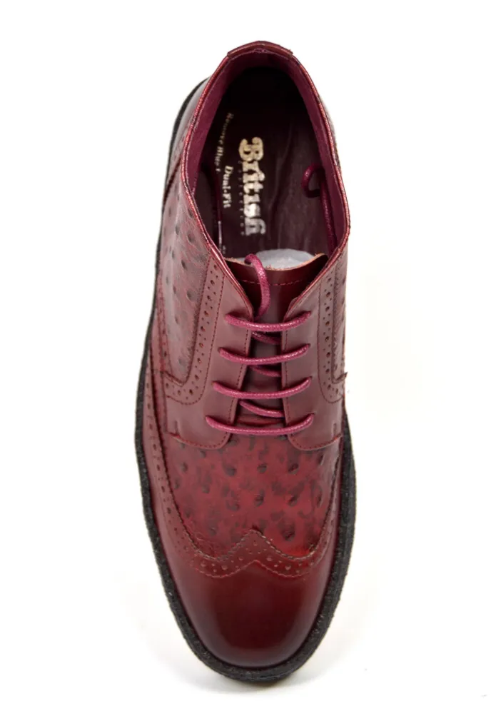 Playboy Ostrich & Wingtip Leather Shoes by The British Collection