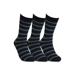 Striped Sock 3-pack Black / Green / Turquoise