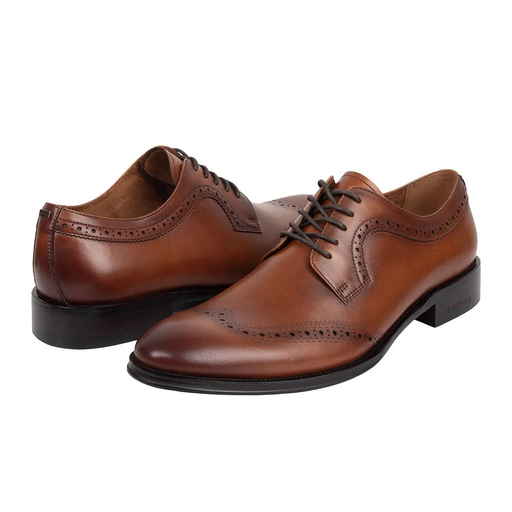 Tristian Lace Up Laser Dress Shoe Chestnut Kenneth Cole New York Men's