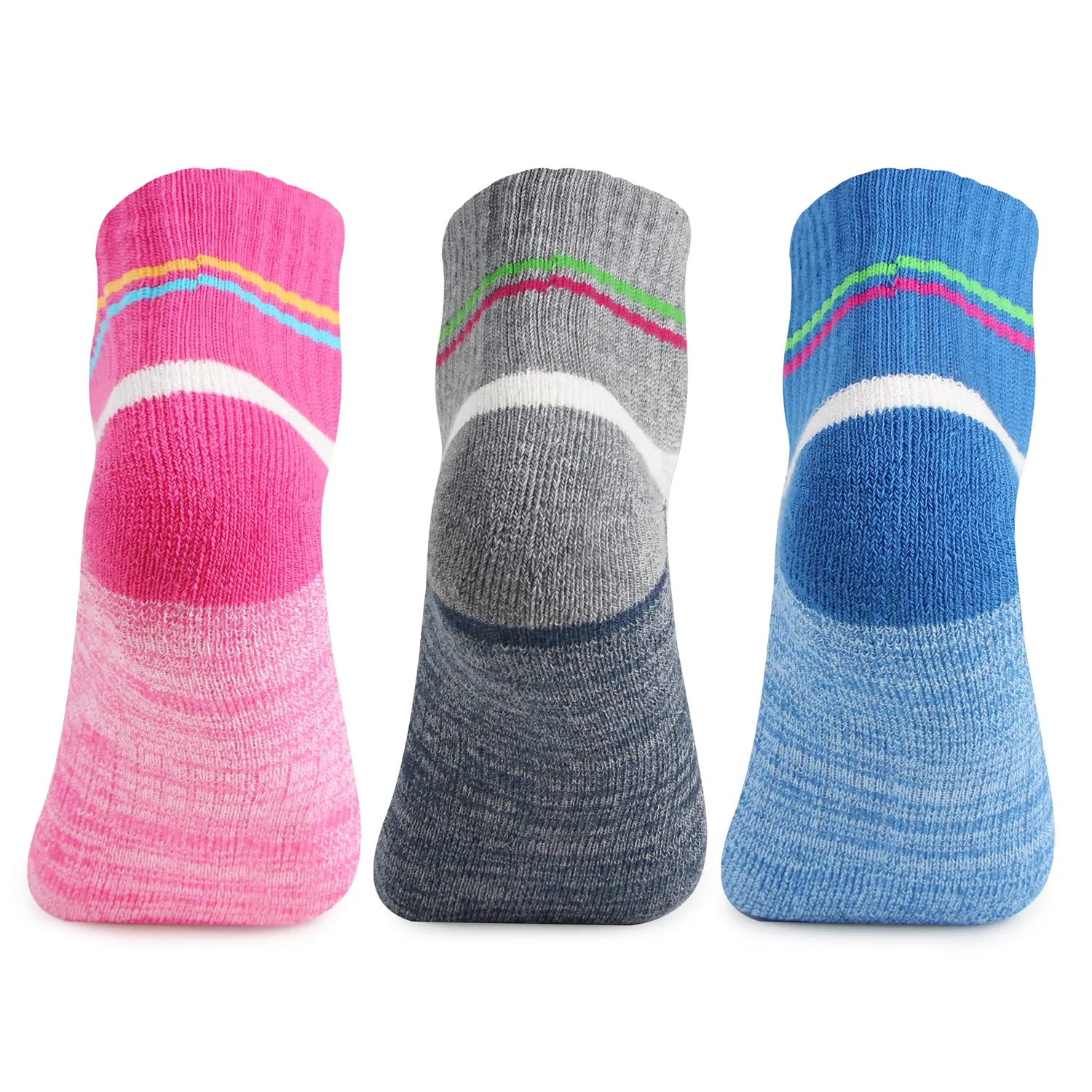 Women Ankle Length Cushioned Sports Socks-Pack Of 3